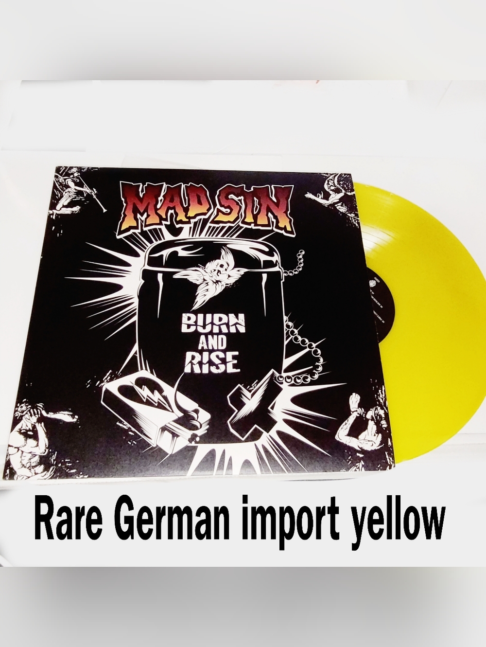 Mad Sin 'Burn and Rise' Rare Transparent Yellow German Import Vinyl